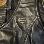 Harley Davidson Black Leather Vest with Lace Photo 3