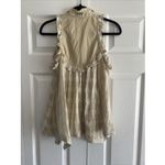 Pilcro  Womens XS Tan Sleeveless Top Anthro Cottagecore Clean Girl High Neck Fem Photo 5