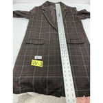 Sanctuary Womans Long Sleeve Knee Length Coat Small Brown Plaid Button Photo 6