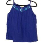 Global Desi Embroidered Royal Blue Tank Medium Photo 0