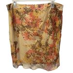 Anne Klein AK Skirt Size 12 Floral Print Knee Length Lined Career Photo 0