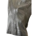 Vera Pelle Women's Black Leather Jacket Made in Italy Two Button Closure Photo 10