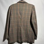 La Classe Couture Plaid Blazer‎ Jacket Womens L Academia Office Preppy 1 Button Brown Size L Photo 1