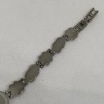 FMD women silver tone dress watch oval 20mm quartz analog rhinestones running Photo 6