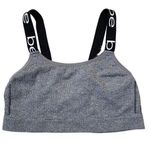 Bebe Women’s heather gray black logo sports bra size xs Photo 0