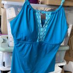 NWOT beach house tankini top size 14 aqua. Turquoise. Blue Photo 0