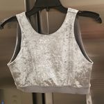 💕HEROINE SPORT💕 Gilded Bra ~ Gilded Silver Crushed Velvet Large L NWT Photo 8