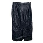 ZARA 2398/233/800 Black Faux Leather MIDI Pencil Skirt Size XS Photo 4