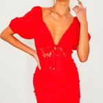 One & Only Collective Lace Inset Puff Sleeve Dress Photo 0