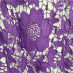 ECI  New York Purple Lace Sheath Midi Floral Dress Size 8 Photo 4