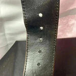 Fossil  WOMENS SIZE LARGE BLACK  LEATHER BELT WITH WIDE ELASTIC  PART OF BELT Photo 2