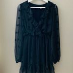 DO+BE  Polkadot Long Sleeve Dress Black Sz Medium Photo 0