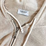Ghiaia Made in Italy Cotton Zip Hoodie – Size L (Beige Sand Knit) Tan Size L Photo 3