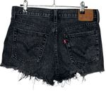 Levi's 501 Shorts Distressed Cutout Button Fly Rigid Black Women’s Size 28 Photo 2