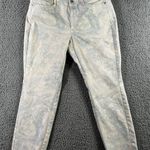 J Jill Denim Pants Women 6 Mid Rise Authentic Fit Slim Ankle Floral Stretch Blue Photo 0