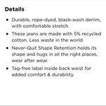 Old Navy black OG straight high-rise cutoff jean shorts, size 22 NWT Photo 9