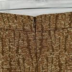 J.Crew  Brown Metallic Pocket Back Zip Pleated Front Casual Pencil Skirt Medium Photo 4