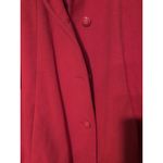 Leslie Fay Women's Medium Red Blazer, Faux Fur Collar & Cuffs, Size 8, Outerwear Photo 4