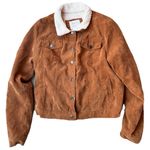 Ashley by 26 International Ashley Sunrise Collection Tan Coruroy Sherpa Trucker Jacket XL Barn Coat Chores Photo 0