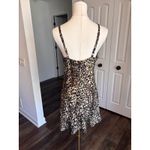 Cacique  Vintage 90's Lingerie Chemise Small Slip Dress Leopard Silk Photo 2