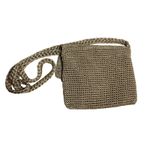 The Sak Crochet Metallic Bronze Crossbody Bag Purse Small Flap Hobo Boho Photo 2