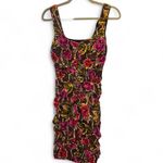 Jay Godfrey x Nordstrom Brown Floral Ruched Bodycon Dress Size 6 (Runs Small) Photo 2