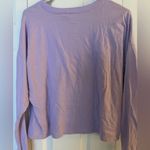 Disney  Cropped Long Sleeve Purple Pastel Mickey Mouse Tee Photo 6