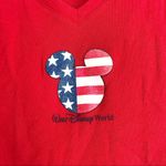 Disney Walt World Red American Flag Mickey Top M Photo 2