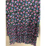 Vintage Liz Roberts Floral Print Dress Pleated Drop Waist Long Sleeve Size M Black Size M Photo 5