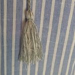 Entro  NAVY WHITE STRIPED EMBROIDERED TASSEL LONG LINE DRESS SWIM COVER SMALL Photo 5