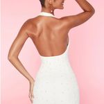 Oh Polly White Embellished Deep Plunge Mini Dress Photo 3