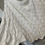 Andree by Unit  Cream Textured Knit Sweater White Oversized Batwing Cozy 2X Photo 3