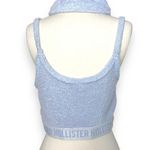 Hollister Light Blue Soft Sherpa Cozy Boucle Teddy Sleep Set Crop Top w Headband Photo 2