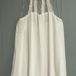 Impressions  White Layered Mini Dress with Lace and Straps Halter Neckline Size M Photo 0