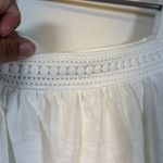 Downeast  White Cap Ruffle Sleeves Lace Time Blouse Anthropolog Medium EUC #2540 Photo 4