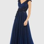 Mac Duggal  11152 Womens Floral Applique A-Line Evening Gown Photo 0