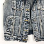 Rue 21  Denim Lace Vest Size Small Color Block Size Smal Photo 3