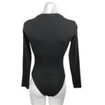 ZARA  Black Pullover Long Sleeve Crew Neck Knit One Piece Bodysuit Top Size S Photo 1