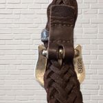 Brighton Brown Leather Braided Strap Hobo Bag Bali Collection Silver Heart Photo 7