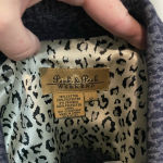 Peck & Peck Peck & Peck Weekend Blue Animal Print Blazer Button Front Jacket Womens Sz 12 Photo 3