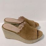 Kate Spade  Toby Suede Tan Espadrille Wedge Sandal Size 7.5‎ Photo 2