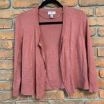Loft Cardigan Sweater Womens XS Pink Open Front Knit Lightweight Casual Cropped Photo 0
