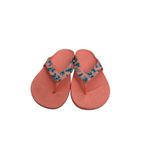 Crocs Flip Flops Womens Size 8 Kadee II Coral Pink Melon Tropical Floral Sandals Photo 1