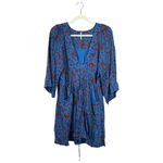 Free People  Tallulah Mini Dress Blue Floral Poppy Flower Boho Size Small Tunic Photo 1