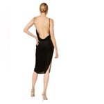 Katie May  - Don’t Rub Me Wrong Black Burnout Leopard Velvet Slip Midi Dress Sz M Photo 2