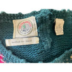 Vintage 80’s Cape Isle Knitters Patchwork Hand Knit Cottagecore Sweater L Photo 9