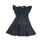 Pinch All That You Are Black Ruffled Smocked Dress Drop Waist Pockets Women’s S Photo 1