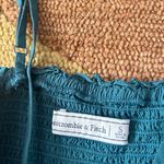 Abercrombie & Fitch Teal Tube Top Spaghetti Strap Smocked Crop Top Tank Small Photo 1