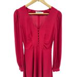 & Other Stories Y2K & Other Stories Red Button Front Mini Dress Long Sleeve LA Atelier Size 4 Photo 1