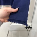 J. McLaughlin Marie Sweater XS Navy Blue Solid Fringe Open Knit Cardigan NWT Photo 7